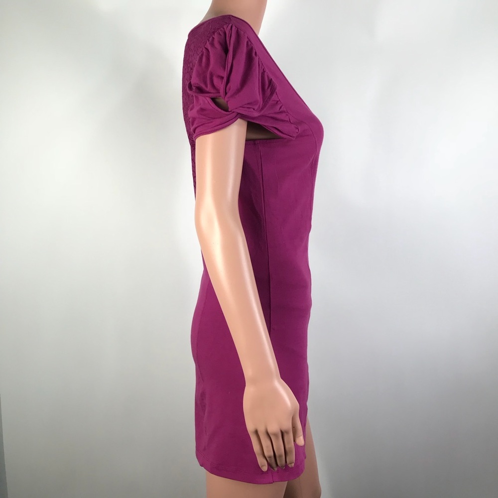 Free People Women’s Back Mesh Fitted Long Top Sz M - Picture 8 of 8
